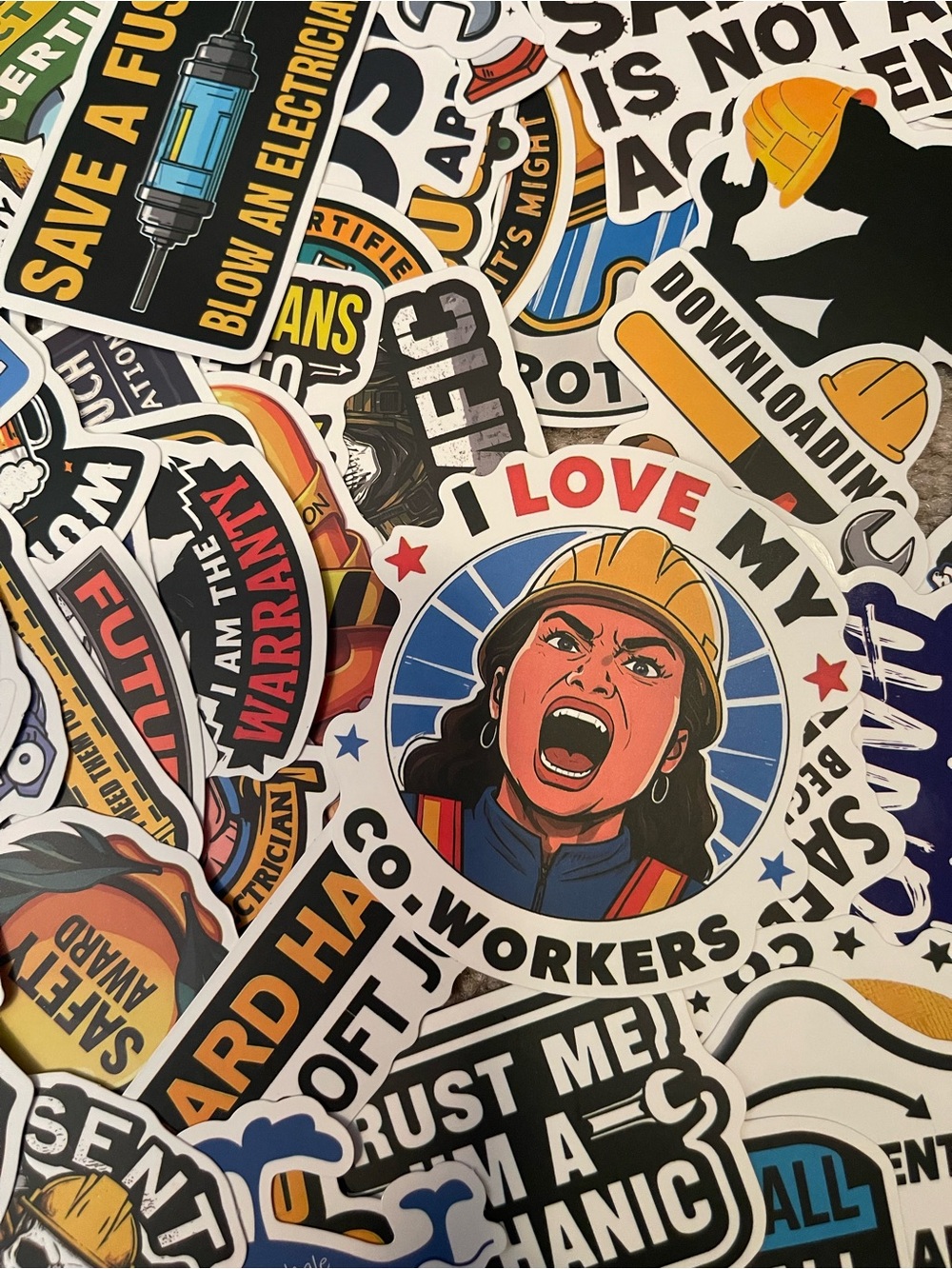 Assorted work humor stickers 50